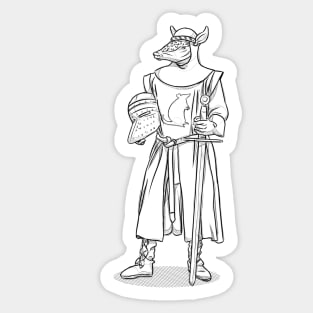 The Arthurian Armadillo Sticker